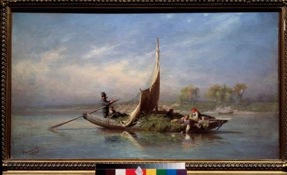 Familie in einem Boot
