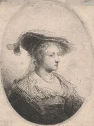 Frau im Oval