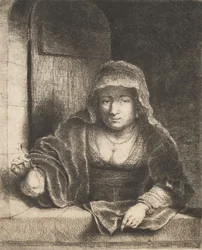 Frau mit einer Birne, 17. Jahrhundert