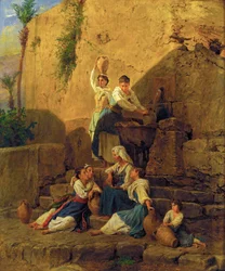 Am Brunnen in Taormina