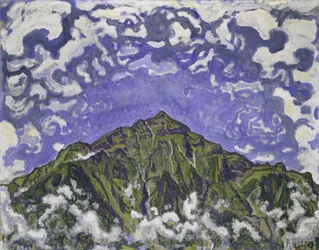 Der Berg Niesen von Heustrich aus gesehen, 1910