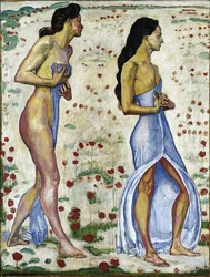 Zwei Frauen in Blumen Emotion 1a, 1901-1906