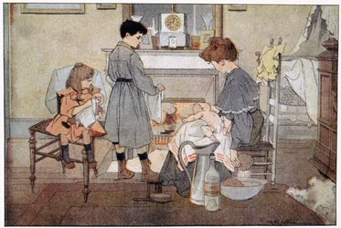 Das Bad des Babys, ca. 1930