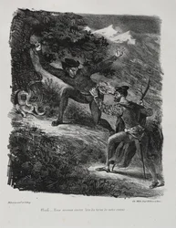 Illustrationen zu Faust: Faust und Mephistopheles in den Bergen des Harz