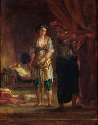 Innenansicht eines Harems in Oran, ca. 1847