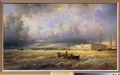 Ansicht der Akademie der Schönen Künste von der Newa in Sankt Petersburg