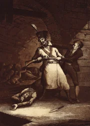 Jose de la Hera revoltiert gegen einen der Soldaten der napoleonischen Armee, ca. 1812-13