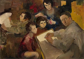 Selbstporträt mit Familie