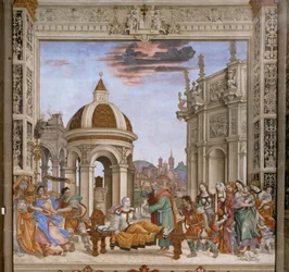 Heiliger Johannes Evangelist erweckt Drusiana zum Leben