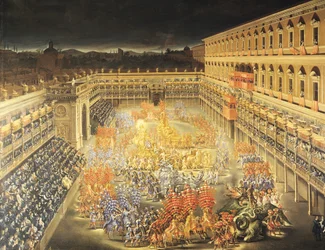 Fest zu Ehren von Königin Christina (1626-89) von Schweden im Palazzo Barberini