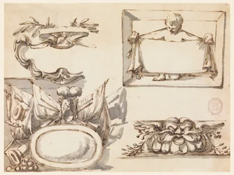 Ein Wappen, eine Trophäe, ein Etikett, ein dekoratives Motiv für ein Fries