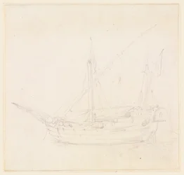 Zeichnung, Ein Segelschiff, ca. 1780