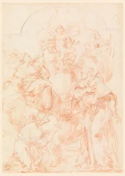 Studie für ein Altarbild mit Christuskind
