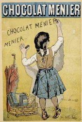 Werbung für Schokolade „Menier“, Ende des 19. Jahrhunderts