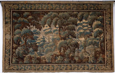 Flämischer Wandteppich. Verdure. Ende 17. - Anfang 18. Jahrhundert. Eigentum der Kirche Sint-Walburgakerk Oudenaarde (Dekenij van de Sint-Walburga).