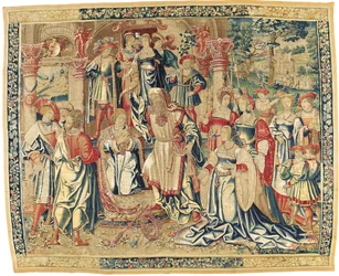 Französisch-flämische biblische Tapisserie
