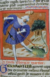 Ms Gen 1111 Seite aus der Legenda Aurea, Brügge, ca. 1400-10