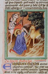 Seite aus der Legenda Aurea, Brügge, ca. 1400-10
