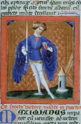 Seite aus der Legenda Aurea, Brügge, ca. 1400-10
