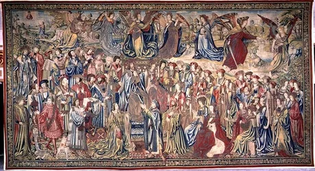 Nathan tadelt David, Wandteppich von David und Bathseba, ca. 1510-15