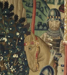 Wandteppich, der die Eroberungen von König Alfons V. von Portugal zeigt