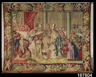 Die Krönung Karls V. (1500-58), aus Der Wandteppich Karls V., ca. 1630-40