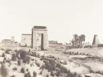 Karnak Theben, Gesamtansicht der Ruinen vom Punkt B, 1851-52, gedruckt 1853-54