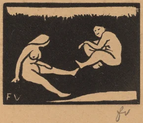 Zwei sitzende Badende, 1893
