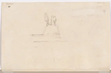 Skizze für Pavillon in der Nähe einer Moschee (verso)
