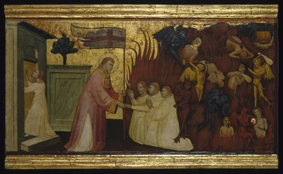Der heilige Laurentius befreit Seelen aus dem Fegefeuer
