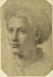 Porträtkopf eines Jugendlichen mit Mütze, ca. 1530-40