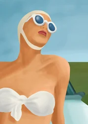 Retro-Sommerschwimmer