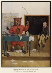 Teddy - B schlug auf den Schreibtisch und sagte, dass er an diesem Tag die Schule leiten würde und sehen würde