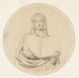 Wycliffe liest seine Bibelübersetzung - Studie einer jungen Frau, die den protestantischen Glauben repräsentiert