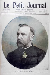 General Zede, Militärgouverneur von Lyon, Frankreich, 1895