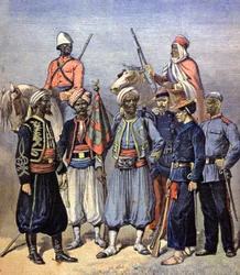 Französische Kolonialarmeesoldaten