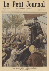 Der französische Nationalist Paul Deroulede hält eine Rede