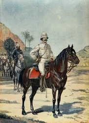 General Joseph Gallieni in Madagaskar 1899 (Gravur)