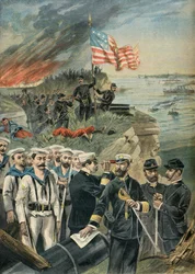 Landung amerikanischer Truppen in Guantanamo, Spanisch-Amerikanischer Krieg 1898