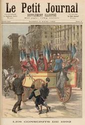 Die Wehrpflichtigen von 1892, aus „Le Petit Journal“, 5. März 1892