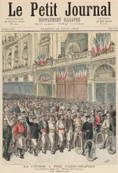 Der Start des Straßenrennens von Paris nach Belfort, aus 