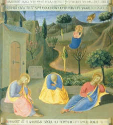 Einsatz, der im Garten betet, Tafel aus dem Armadio degli Argenti (Silbertruhe) mit dem Leben Jesu