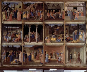 Szenen aus dem Leben Christi aus dem Kabinett der heiligen Vasen oder dem Kabinett des Ex-Voto aus Silber der Kirche Santissima Annunziata 1450-1453