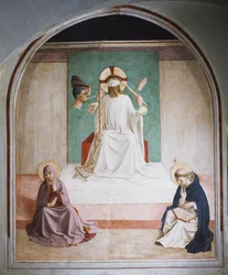 Die Verspottung Christi mit Maria und St. Dominikus