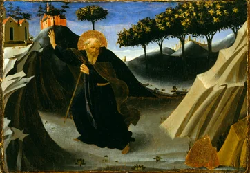Hl. Antonius Abt meidet die Goldmesse, 1430er Jahre