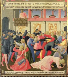 Das Massaker der Unschuldigen, Detail aus dem ersten Panel des Silbernen Schatzes von Santissima Annunziata, ca. 1450-53