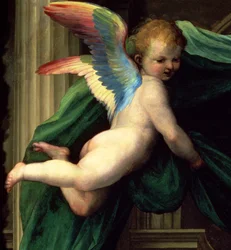 Die mystische Hochzeit der Hl. Katharina von Siena mit Heiligen (Detail)