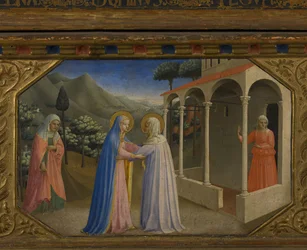 Die Heimsuchung Die Verkündigung Retabel mit 5 Predella-Szenen, 1430-1432