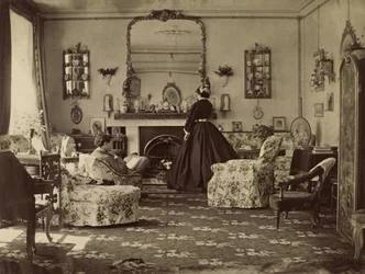 Innenraum eines Zimmers, ca. 1862