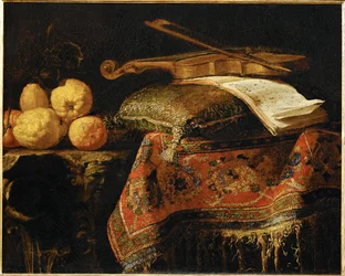Stillleben: Zitronen und Violine